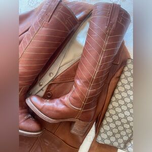 FRYE | Black Label Stitched Knee High Boots